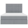 vidaXL Opbergbed met LED met matras Lichtgrijs 140 x 200 cm Polyester