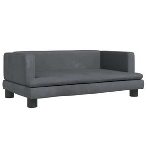 vidaXL Hondenmand 80x45x30 cm fluweel donkergrijs