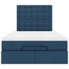 vidaXL Ottoman bed met matras en LED's 120x190 cm stof blauw