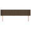 vidaXL Hoofdbord met randen 163x16x78/88 cm stof donkerbruin