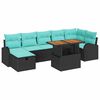 vidaXL Tuin Sofa Set 8 st Zwart poly rattan