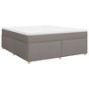 vidaXL Boxspring met matras stof taupe 180x200 cm