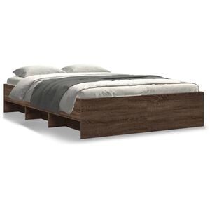 vidaXL Bedframe zonder matras bewerkt hout bruin eikenkleur 120x200 cm