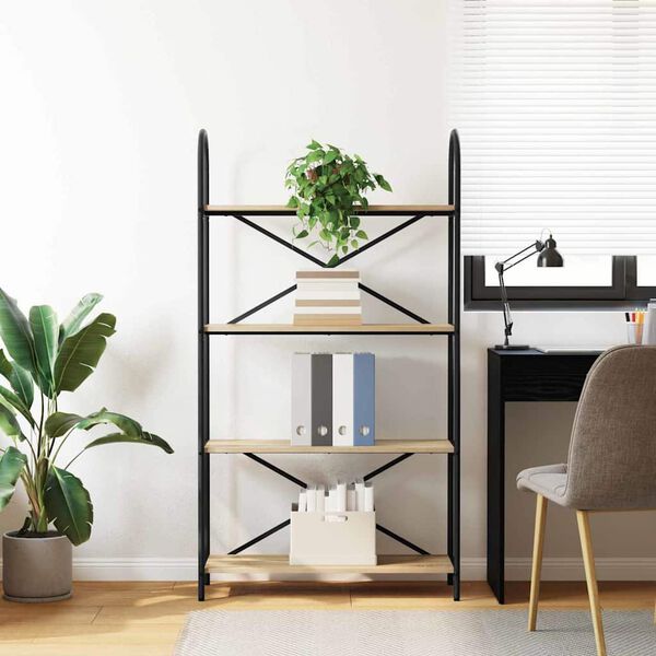 vidaXL Boekenkast Sonoma Eiken 80 x 30 x 146 cm Bewerkt hout