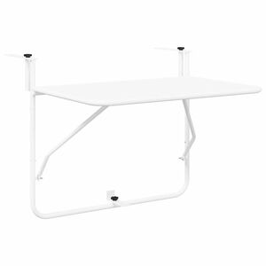 vidaXL Hangende Balkon Tafel Wit 60 x 39 x 65 cm Staal