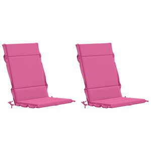 vidaXL Kussen voor stoel met hoge rug GEMERT 2 st 100% Polyester Roze
