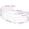 vidaXL Boxspringbed met matras Lichtgrijs 200 x 90 cm Fluweel