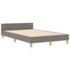 vidaXL Bedframe met hoofdeinde Taupe 120 x 190 cm Stof