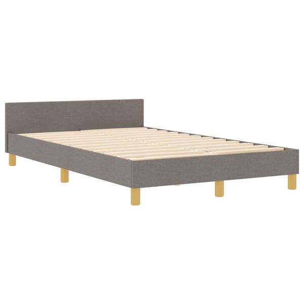 vidaXL Bedframe met hoofdeinde Taupe 120 x 190 cm Stof