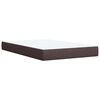 vidaXL Boxspring met matras stof donkerbruin 120x200 cm