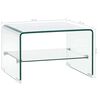 vidaXL Salontafel 50x45x33 cm gehard glas transparant