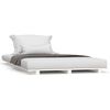 vidaXL Bedframe 90x190 cm massief grenenhout wit