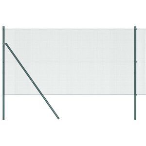 vidaXL gelast draadhek met grondbevestiging 10 x 1,4 m Groen Mesh