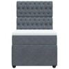 vidaXL Boxspring met matras fluweel donkergrijs 90x200 cm