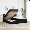 vidaXL Ottoman bed met matrassen en LED's 160x200cm fluweel zwart