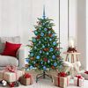 vidaXL Kunstkerstboom Groen 150 cm PVC en Metaal en Plastic