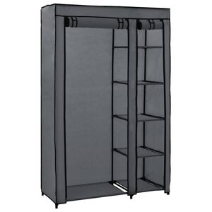 vidaXL Kledingkast opvouwbaar 110x45x175 cm stof grijs