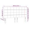 vidaXL Hoofdbord LED 180x5x118/128 cm stof zwart