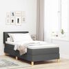 vidaXL Boxspringbed met matras Donkergrijs 90 x 200 cm Stof