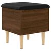 vidaXL Opbergbankje 42x42x46 cm bewerkt hout bruin eikenkleur