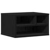 vidaXL Printerstand Zwart Eiken 40 x 32 x 22,5 cm Bewerkt hout