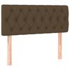 vidaXL Boxspring met matras en LED stof donkerbruin 90x190 cm