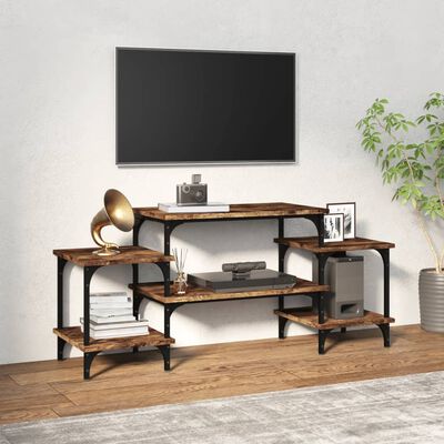 vidaXL Tv-meubel 117x35x52 cm bewerkt hout gerookt eikenkleurig