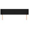 vidaXL Hoofdbord met randen 183x16x78/88 cm stof zwart