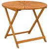 vidaXL Inklapbare tuintafel Naturel &Oslash;90 x 75 cm Massief Acaciahout