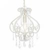 vidaXL Plafondlamp met kralen rond E14 wit