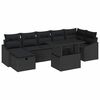 vidaXL Tuin Sofa Set 8 pcs Zwart poly rattan