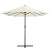 vidaXL Parasol met aluminium paal 460x270 cm zandkleurig