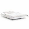 vidaXL Bedframe bewerkt hout hoogglans wit 140x190 cm
