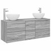 vidaXL Badkamerkastenset 3 st Grijs Sonoma 49,5 x 35 x 63 cm