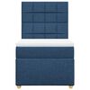 vidaXL Boxspring met matras stof blauw 100x200 cm