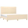 vidaXL Bedframe zonder matras stof cr&egrave;mekleurig 160x200 cm