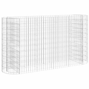 vidaXL Gabion plantenbak verhoogd 190x50x100 cm gegalvaniseerd ijzer