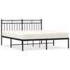 vidaXL Bedframe met hoofdbord metaal zwart 160x200 cm
