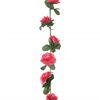 vidaXL Kerstslingers met bloemen 6 st 250 cm lente rozerood
