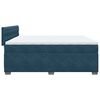 vidaXL Boxspring met matras fluweel blauw 200x200 cm