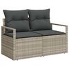 vidaXL Tuin Sofa Set met opslag 9 pcs Lichtgrijs Poly riet