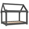 vidaXL Hondenmand 81x60x70 cm massief grenenhout grijs