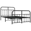 vidaXL Bedframe met hoofd- en voeteneinde metaal zwart 120x190 cm