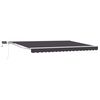 vidaXL Handmatige Luifelhouder met LED's Wit, Grijs, Antraciet 5 x 3 m