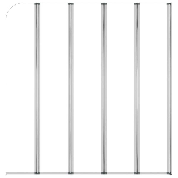 vidaXL Badwand 120x140 cm gehard glas transparant