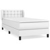 vidaXL Boxspring met matras kunstleer wit 100x200 cm