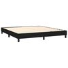 vidaXL Boxspring bed stof zwart 160x200 cm