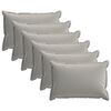vidaXL Kussensloop 6 st HOUTEN Grijs 50 x 75 cm Polyester
