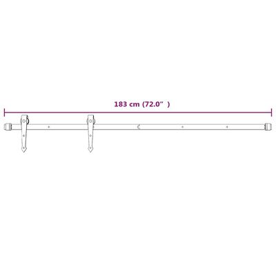 vidaXL Schuifdeur met beslag 80x210 cm massief grenenhout