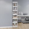 vidaXL Boekenkast/kamerscherm 40x30x199 cm massief grenenhout wit